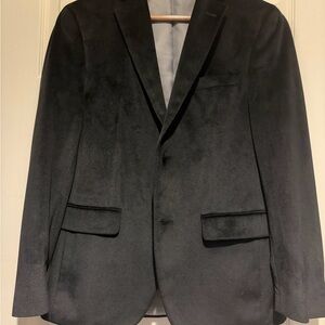 Alfani Black Velvet Single-Breasted Sport Coat